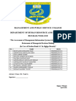 The Assessment of Management Information System