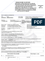 Indian Income Tax Return: (Refer Instructions For Eligibility)