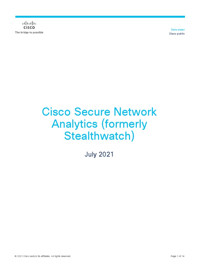 Cisco Secure Network Analytics (Formerly Stealthwatch) Data Sheet | PDF ...