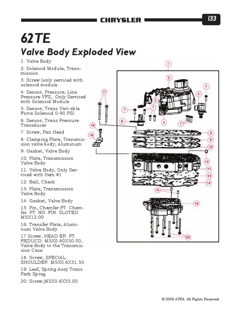 Valve Body Exploded View Chrysler PDF