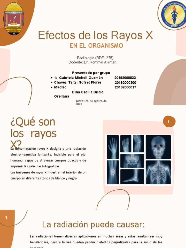 Efectos de Los Rayos X en El Organismo - Grupo 1 | PDF | Radiación