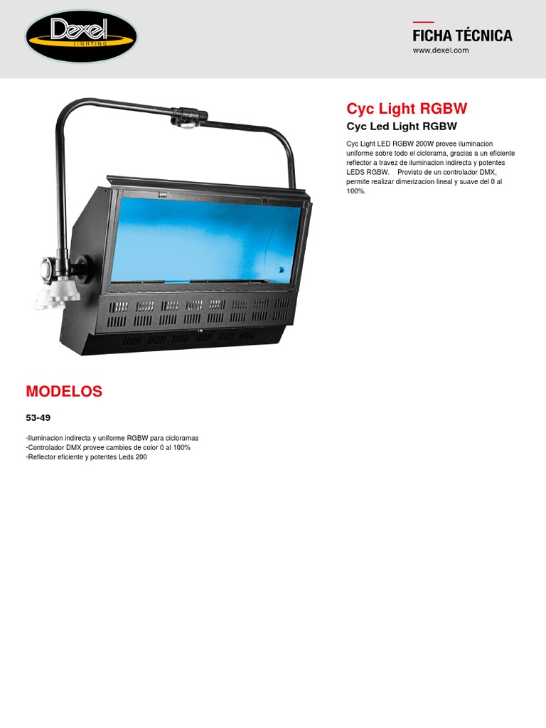 Ficha Tecnica - Cyc Light RGBW | PDF