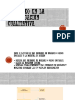 Muestreo en La Investigación Cualitativa