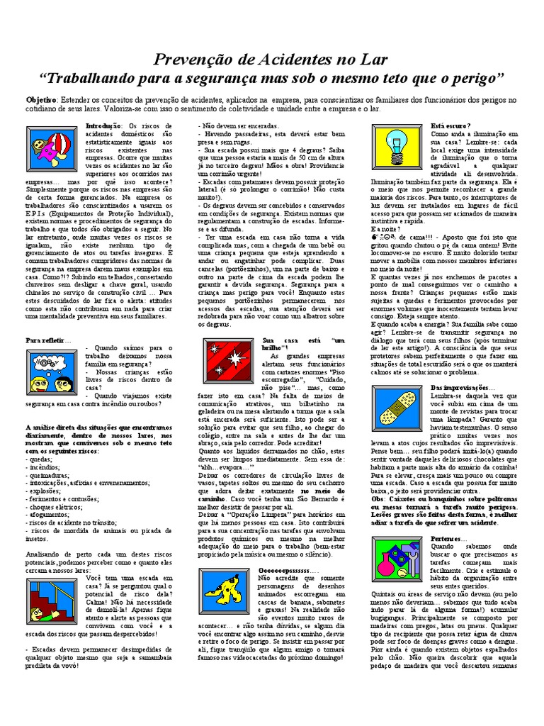 DDS - Segurança No Lar | PDF | Queimadura | Fogão de cozinha, image size:768x1024