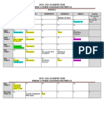 2020-2021 ACADEMIC YEAR Period 4 Course Calendar For Prep121