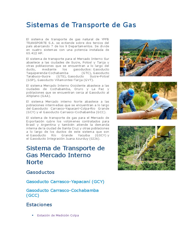 DUCTOS - Sistemas de Transporte de Gas | PDF | Transporte por tubería ...