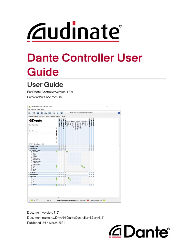 Audinate Dante Network Design Guide