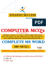 MS Word Complete Mcqs PDF