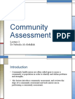 Community Assessment: DR Nabeela Al-Abdullah