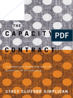 Stacy Clifford Simplican - The Capacity Contract - Intellectual Disability and The Question of Citizenship-University of Minnesota Press (2015)