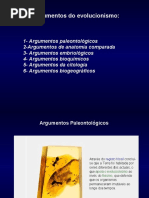 Argumentos Do Evolucionismo