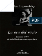 La Era Del Vacio Gilles Lipovetsky PDF