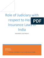 Role of Judiciary With Respect To Health Insurance Laws in India