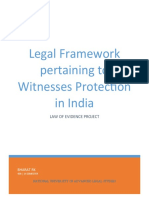 Legal Framework Pertaining To Witnesses Protection in India