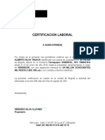 Certificacion Laboral Fundacion Nueva Vida