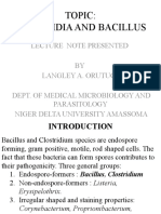 Clostridia and Bacillus Lecture Slide