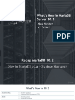 Whats New in MariaDB 10.3 Unconference