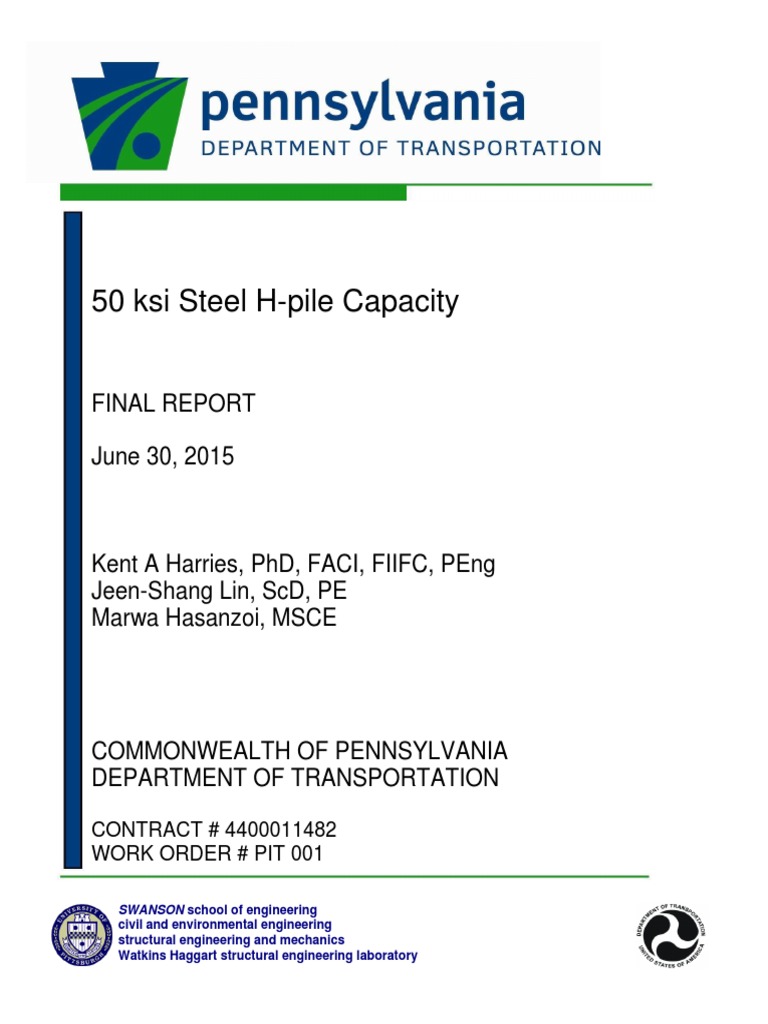 50 KSI Steel H-Pile Capacity | PDF | Deep Foundation | Strength Of ...