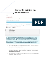 Comportamiento Suicida en Niños y Adolescentes