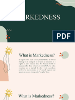 Markedness (Wording Up)