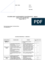 Planificare Anuala Clasa a 7a Algebra