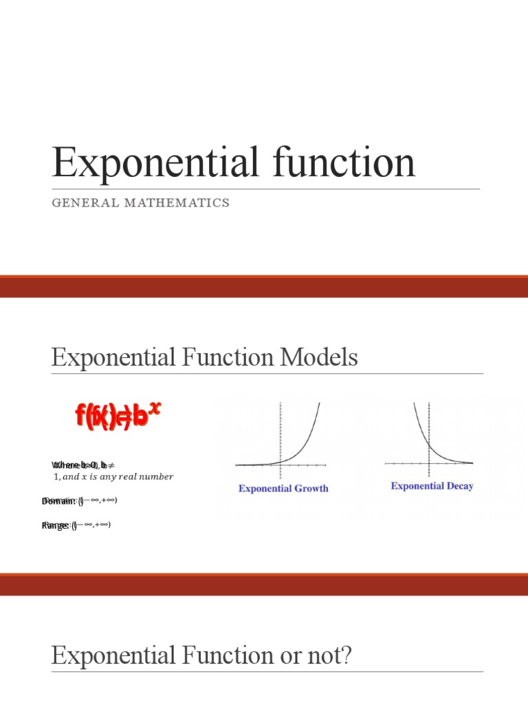 Exponential Function Day 1 | PDF | Function (Mathematics) | Exponential ...