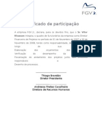 Certificado de Diretor Financeiro