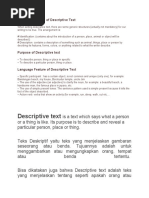 Generic Structure of Descriptive Text