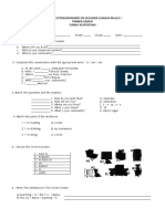 Examen Extraordinario de Ingles I