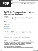 Samsung Galaxy Note 3 International Qualcomm - Recovery