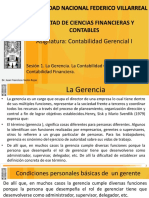 Sesión 1. La Gerencia, Contabilidad Financiera y Contabilidad Gerencial