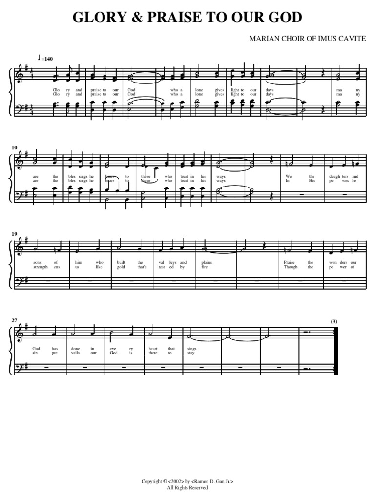 Glory & Praise To Our God | PDF