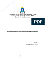 Fichamento História Do Pensamento Econômico