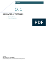 Quiz No. 1: Kinematics of Particles