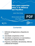 Requisitos Para Exportar Alimentos a Paises de La Alianza Del Pacifico