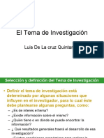 El Tema de Investigacion