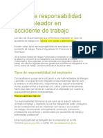 Tipos de Responsabilidad Del Empleador en Accidente de Trabajo