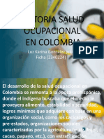 Historia de Evolucion de Salud Ocupacional en Colombia