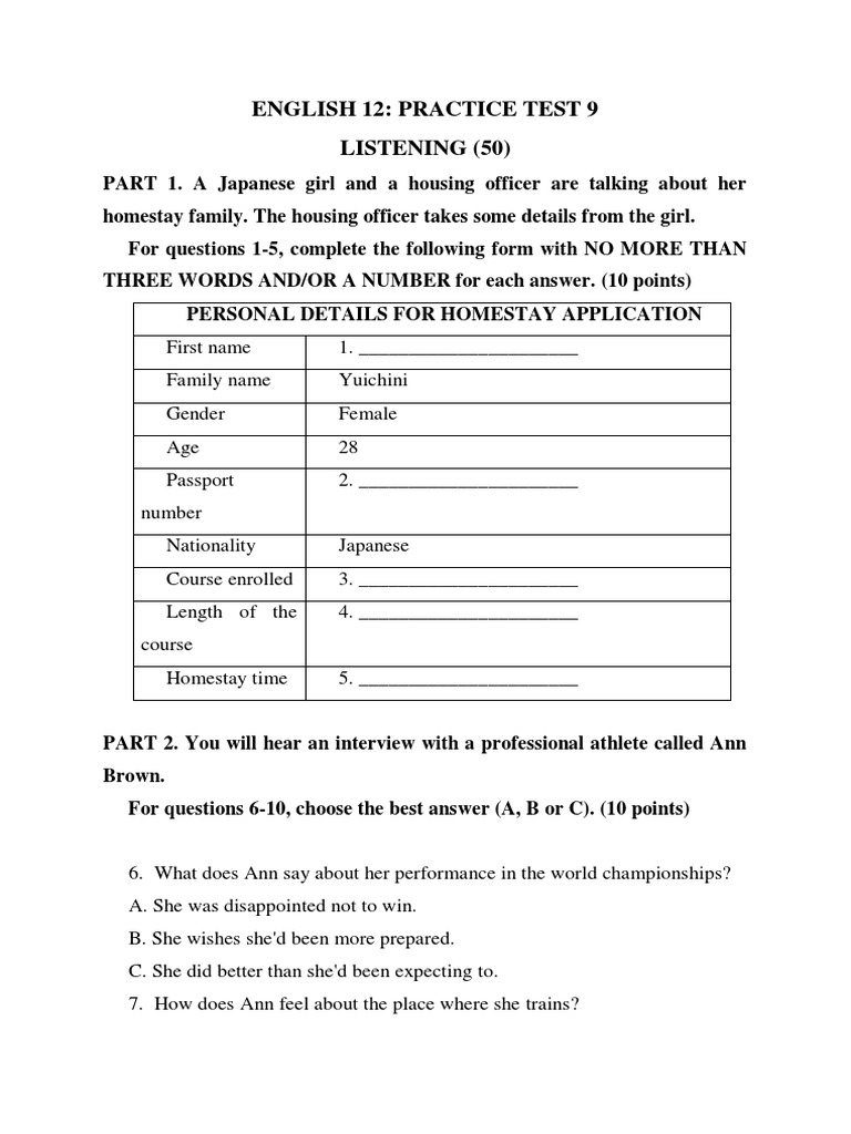 English 12 Practice Test Overview | PDF | Sedimentary Rock