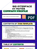 Blue Grid Interface & Sticky Notes Company Profile