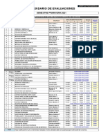 Calendario Evaluaciones - PRIMAVERA 2021 - Providencia