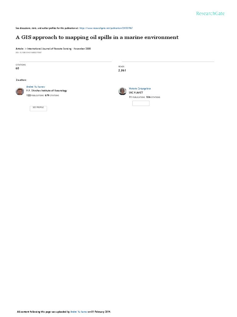 A GIS Approach To Mapping Oil Spills in The Marine Environment Ori