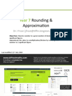 Year 7: Rounding & Approximation