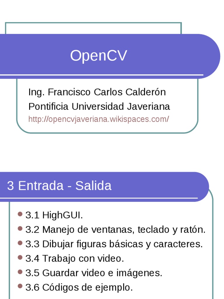 Funciones de HighGUI en OpenCV 3 | PDF | Informática