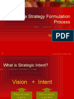 The Strategy Formulation Process: Strategic Intent