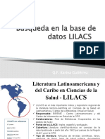 Búsqueda en La Base de Datos LILACS