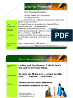 Example Script For Presenter: Part 1: Before Presenting The Content