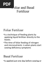 Foliar and Basal Fertilizer