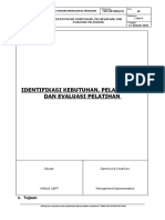 SOP IDENTIFIKASI KEBUTUHAN, PELAKSANAAN DAN EVALUASI PELATIHAN Fix