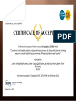 Certificate of Acceptance: An Open Access Journal by MDPI
